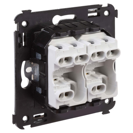 Переключатель двухклавишный в стену, "Avanti", "Ванильная дымка" DKC