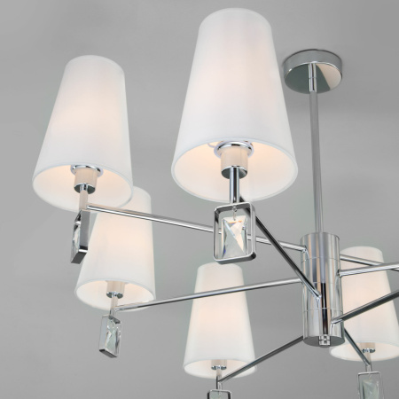 Классическая люстра с абажурами 8*E14 40Вт хром IP20 Milazzo (60137/8 хром) Eurosvet