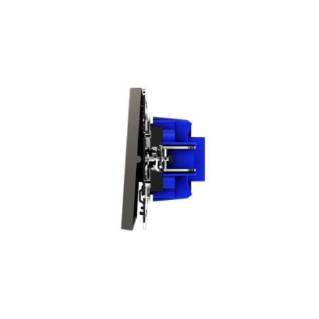 Перекрестный переключатель встраиваемый Voltum S70 одноклавишный 10А, (кашемир)