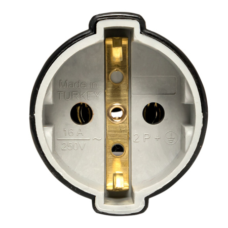 Штепсельное гнездо с/з черное 16А 250 В Proxima EKF