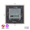 Одноклавишный проходной умный сенсорный диммер Livolo ZigBee, 1 пост, Золотой VL-C701SD2Z-2AG
