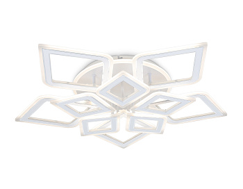 Светильник светодиодный потолочный с пультом FA8914/5+5 WH/CH белый/хром 193W 3000K-6400K 770*740*120 (ПДУ РАДИО 2.4G) Ambrella Light