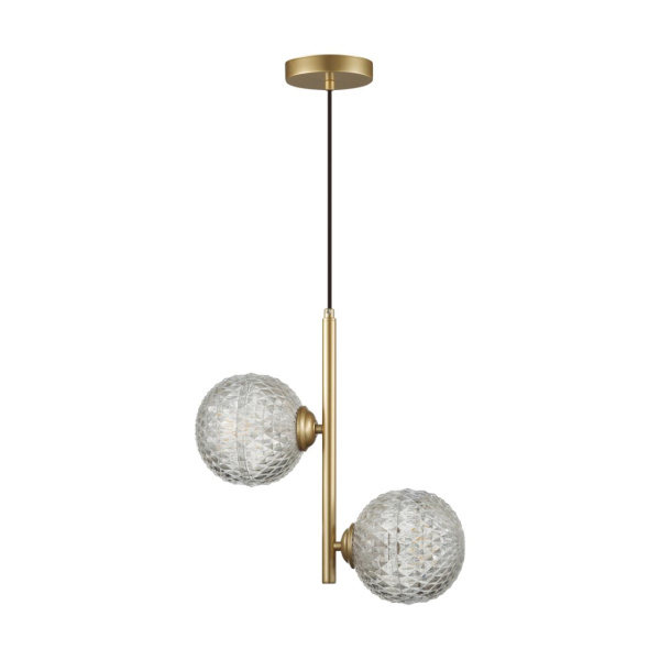 Св-к подвесной E27 2*8W LED 220V GENEVA матовое золото LUMION