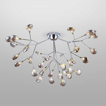 Потолочная люстра с плафонами 36*G4 3Вт хром IP20 Lamella (556 хром / дымчатый) Bogate's