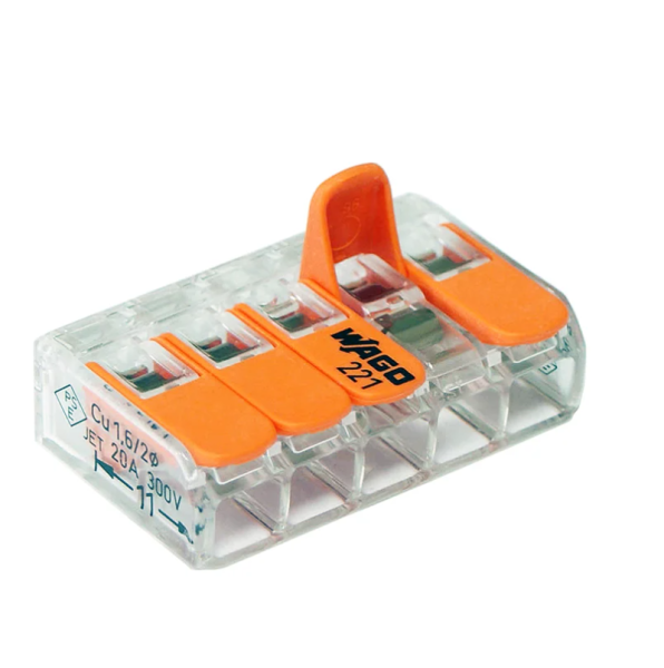 Клемма (5х0,2-4мм2 с рычажком) (25шт) Wago