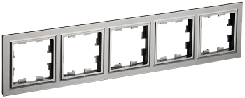 BRITE Рамка 5-мест. РУ-5-БрС сталь IEK