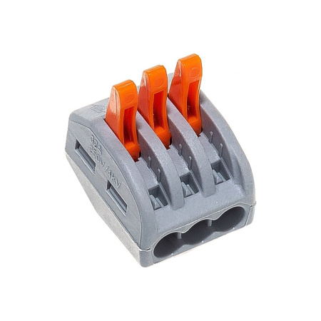 Клемма строительно-монтажная 3-проводная STEKKER, LD222-413