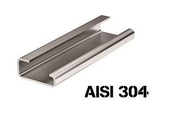 DIN-рейка из нержавеющей стали, с насечкой G1, 32х15мм. DKC