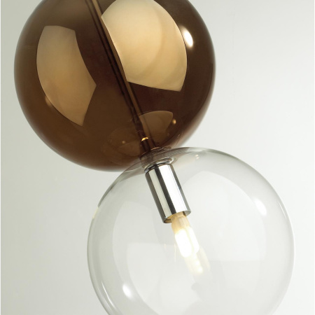 Подвес G9 1*40W TWIXY хром/коричневый/стекло ODEON LIGHT