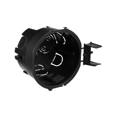 Подрозеточная коробка для сплошных стен, черная, под 2 модуля, без винтов DKC