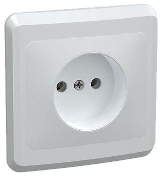 Розетка 1-местная РС10-2-ВБ без з/з без защитной шторки 10А ВЕГА белый IEK