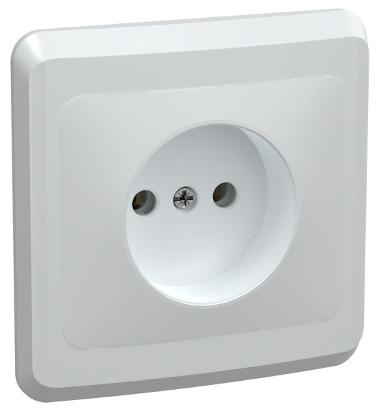Розетка 1-местная РС10-2-ВБ без з/з без защитной шторки 10А ВЕГА белый IEK
