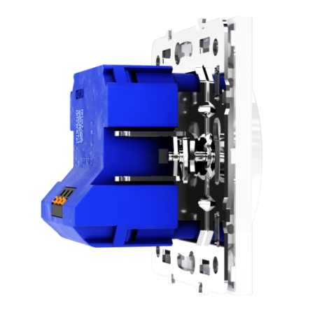 Светорегулятор встраиваемый Voltum S70 поворотно-нажимной 600 Вт, (белый глянцевый)