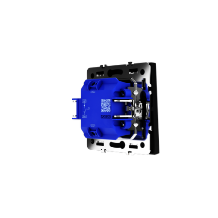 Выключатель встраиваемый Voltum S70 одноклавишный 10А, (черный матовый)