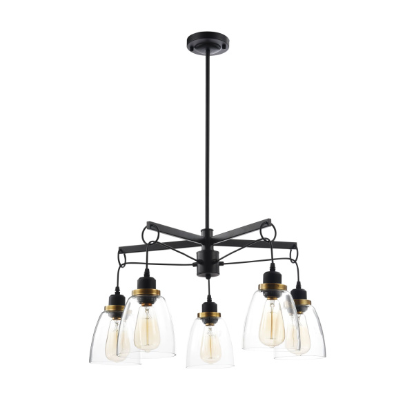 Люстра 5*E27 60Вт Черный IP20 Louise FR4167-PL-05-BL Freya