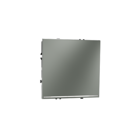 Проходной переключатель встраиваемый Voltum S70 одноклавишный с подсветкой 10А, (титан)