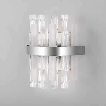 Настенный светильник 2*E14 60Вт никель IP20 Hollis (367/2 никель) Bogate's