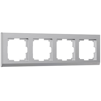 Stark Рамка на 4 поста (серебряный) Werkel