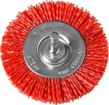 Профессионал. Щетка дисковая для дрели, нейлоновая проволока с абразивным покрытием, 75мм ЗУБР