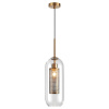 Подвес E27 1*40W CLOCKY античн.бронза/металл/прозрачный/стекло B ODEON LIGHT