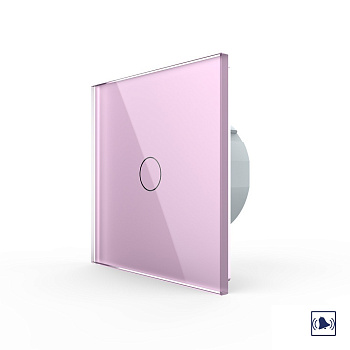 Сенсорный дверной звонок 1 клавиша 1 модуль Розовый Livolo