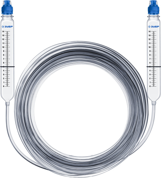 Гидроуровень с усиленными измерительными колбами Профессионал 10 м ЗУБР
