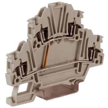 HMD.1/CIGR(Ex), 2-х уровневый проходной зажим, серый, 1,5 кв.мм с постоянной перемычкой DKC