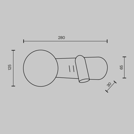 Настенный светильник (бра) 1*G9 3Вт Черный и Латунь IP20 Inversio MOD350WL-01BBS Maytoni