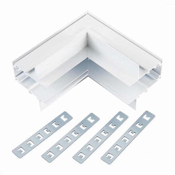 Внутренний угол-соединитель для встраиваемого магнитного шинопровода под ГКЛ 12мм Белый ST007.549.12 ST LUCE