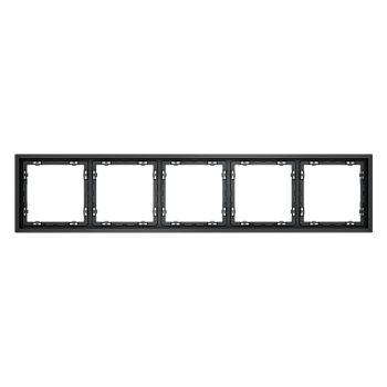 Рамка пластиковая Voltum S70 на 5 постов, (графит)