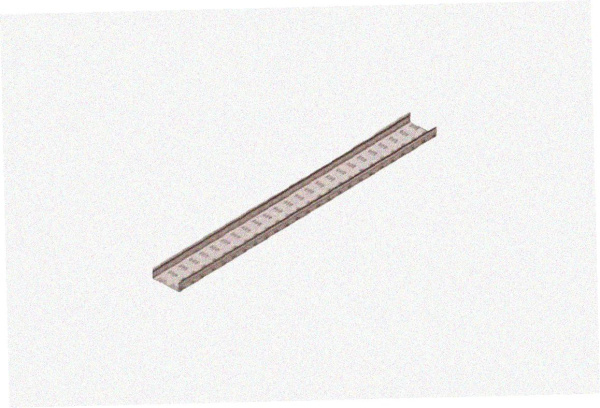 Лоток замковый глухой ЛМЗГ 500х65х2000 УТ1,5, оцинкованный лист, S1,5