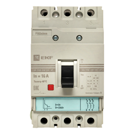 Выключатель автоматический ВА-99М-ОМ 100/ 16А 3P 35кА PROxima EKF