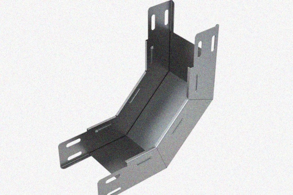 Лоток замковый глухой КПЗГ 150х85-90 УХЛ1 для поворота трассы вверх на 90, горячее цинкование, S1,2