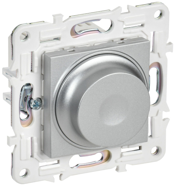 SKANDY Светорегулятор поворотный с индикацией 600Вт SK-D01S серебряный IEK