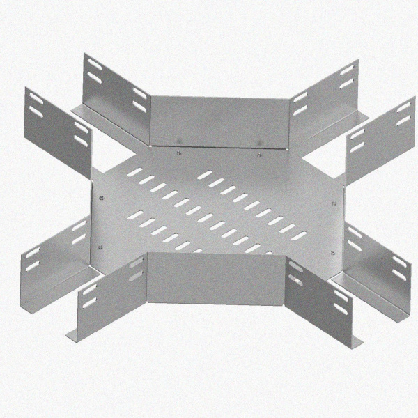 Лоток крестообразный глухой КМГ 400х100 УТ1,5, оцинкованный лист S1,5