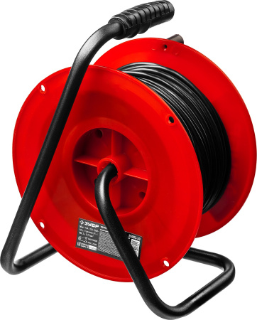 Удлинитель на катушке ПВС 3х0.75 50м 2200Вт, ПВС 307 ЗУБР