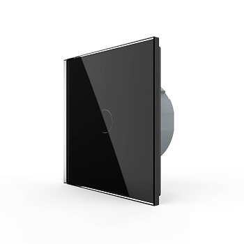 Сенсорный выключатель 1 клавиша 1 пост Черный Livolo