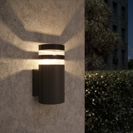 Уличный настенный светильник 1*E27 черный IP54 (a032627) Elektrostandard