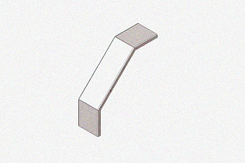 Крышка лотка замкового КЛСЗ 75х60-90 УТ1,5 для поворота трассы вниз на 90, горячее цинкование, S1,0