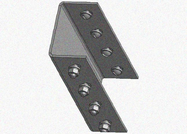 Соединитель стоек СС УХЛ1, оцинкованный лист, S2,0