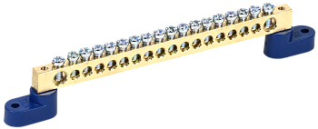 Шина N "ноль" на двух угловых изоляторах ШНИ-8х12-18-У2-С IEK