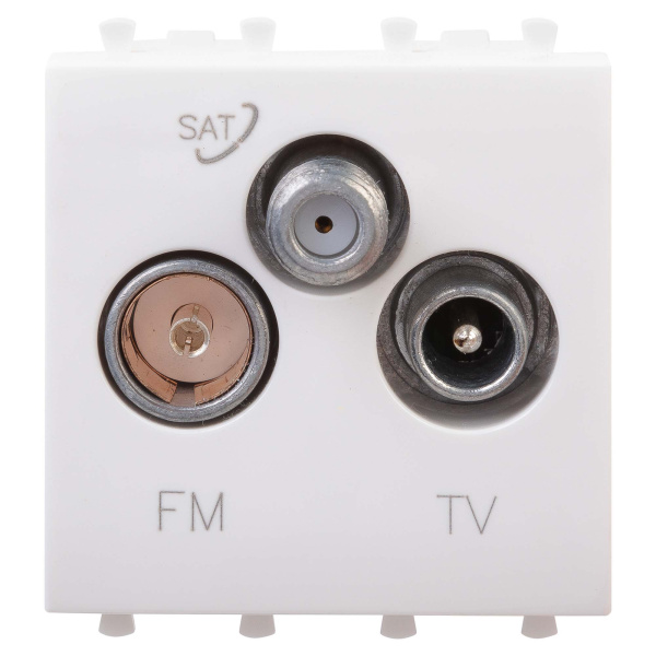 Розетка TV-FM-SAT модульная, "Avanti", "Белое облако", 2 модуля DKC