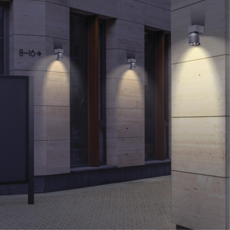 Ландшафтный настен.св-к IP65 LED 3000К 10W GALEATI темно-серый NOVOTECH