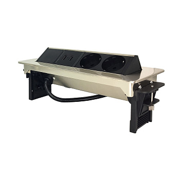 Розетка горизонтальная выдвижная 2EU + 2USB, кабель 2м, RocketSocket