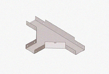 Лоток тройниковый замковый глухой ОТЗГ 100х100 УТ1,5, оцинкованный лист S0,8