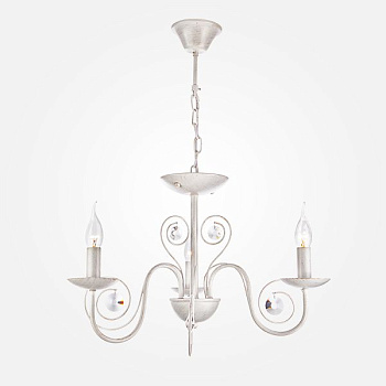 Люстра с двойным креплением 3*E14 60Вт белый с золотом IP20 Tomas (60018/3 белый с золотом) Eurosvet