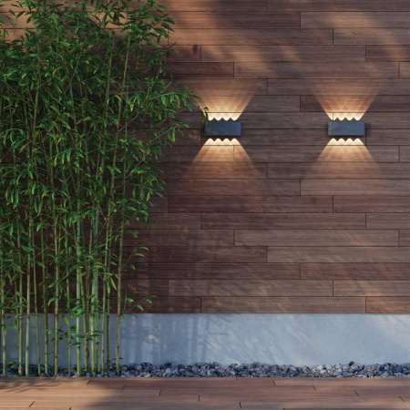 Ландшафтный настенный св-к IP54 LED 4000K 8W 85-265V CALLE темно-серый NOVOTECH