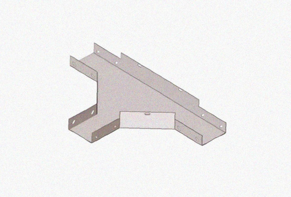 Лоток тройниковый замковый глухой ОТЗГ 100х100 УТ1,5, оцинкованный лист S0,8