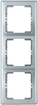 Рамка 3-местная вертикальная РВ-3-БС BOLERO серебряный IEK