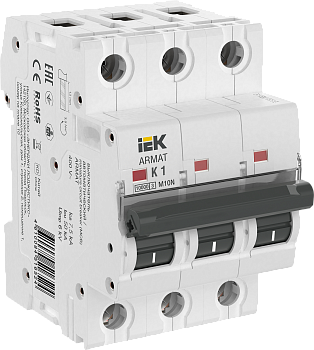 Выключатель автоматический ВА МОД M10N 3П K 1А ARMAT IEK
